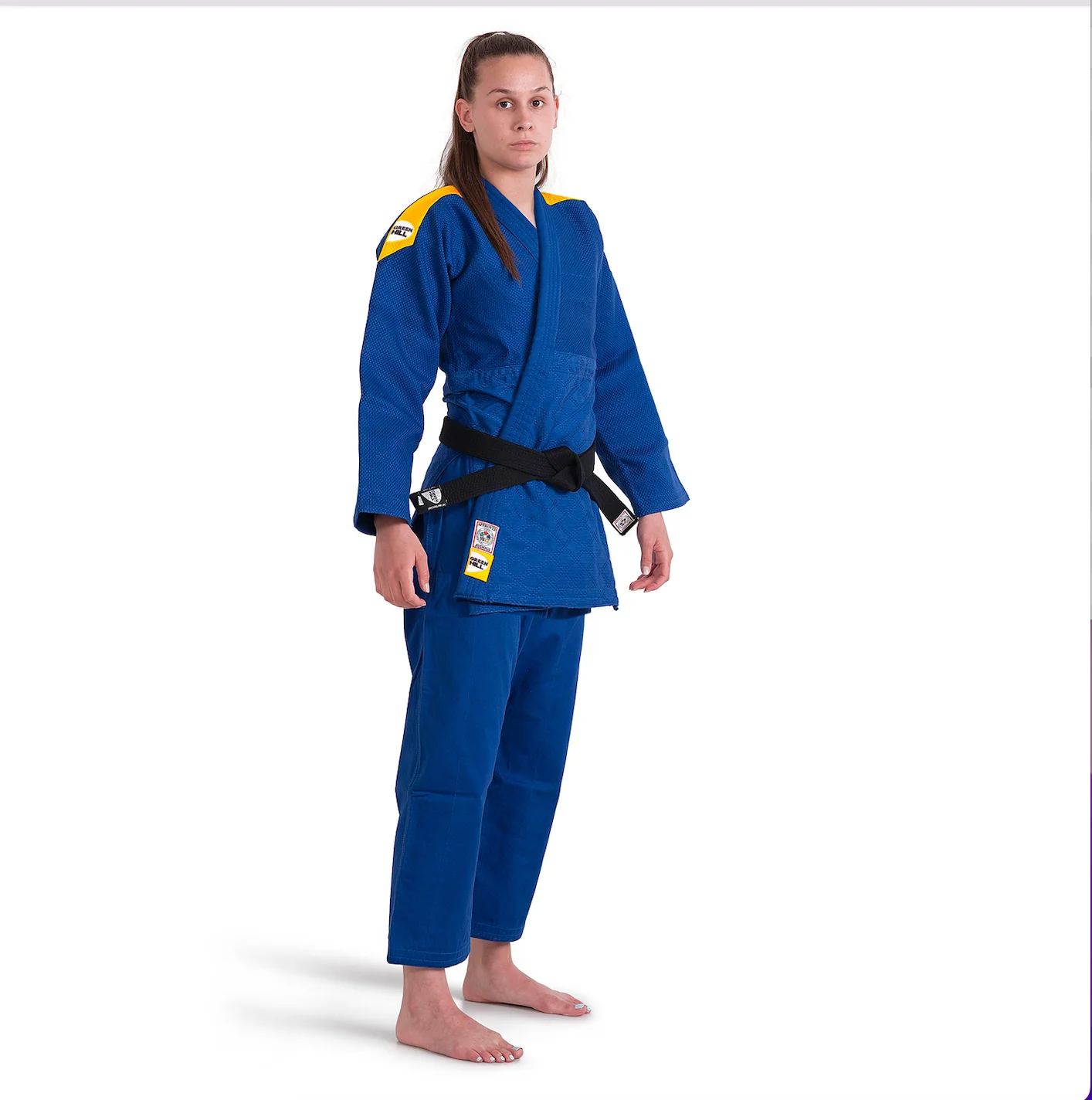 Judogi Professional IJF 750g/m2 Blu con Banda Rules 2028 - Image 3